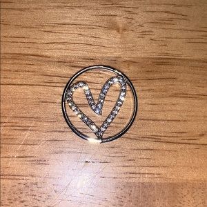 Origami Owl Large Crystal Heart Window